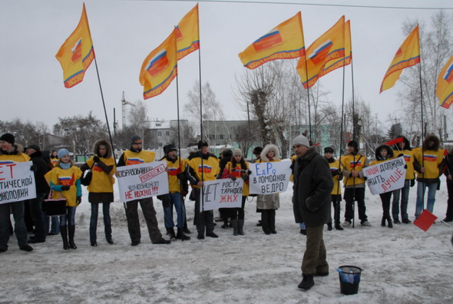 Пикет против бедности. 10 марта, 2010г., г.Барнаул.