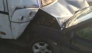 ДТП с участием микроавтобуса.