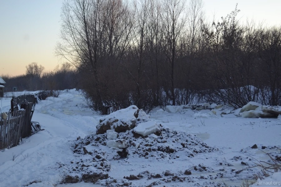 Зимний паводок в Бельмесево.