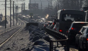 Автомобили в Барнауле. Пробка.