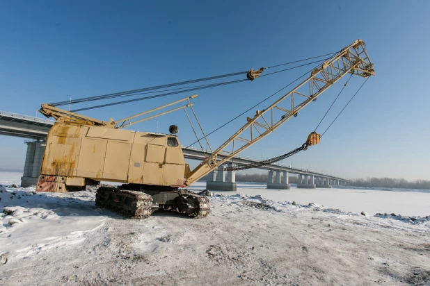 Строительство набережной в Барнауле.