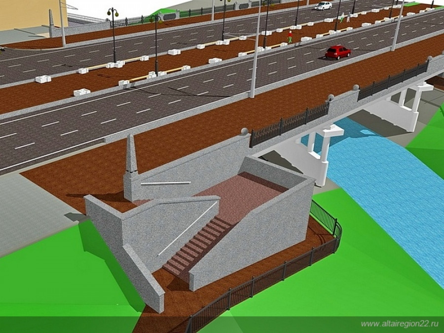 Так будет выглядеть мост через Барнаулку после реконструкции.