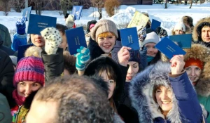 Освящение зачёток у АлтГТУ 25 января 2016 года.