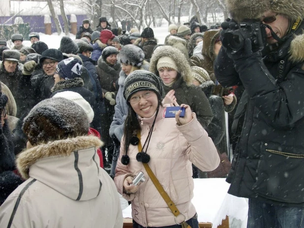 Освящение зачёток у АлтГТУ 25 января 2016 года.