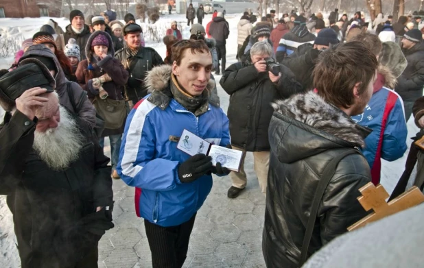 Освящение зачёток у АлтГТУ 25 января 2016 года.