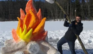 Потрясающие снежные скульптуры.