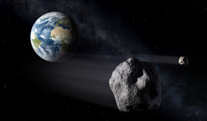 Астероид в космосе.