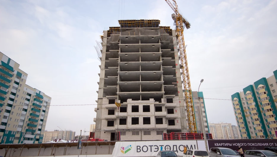 Строительство дома на Взлетной,38 в январе 2016 года.