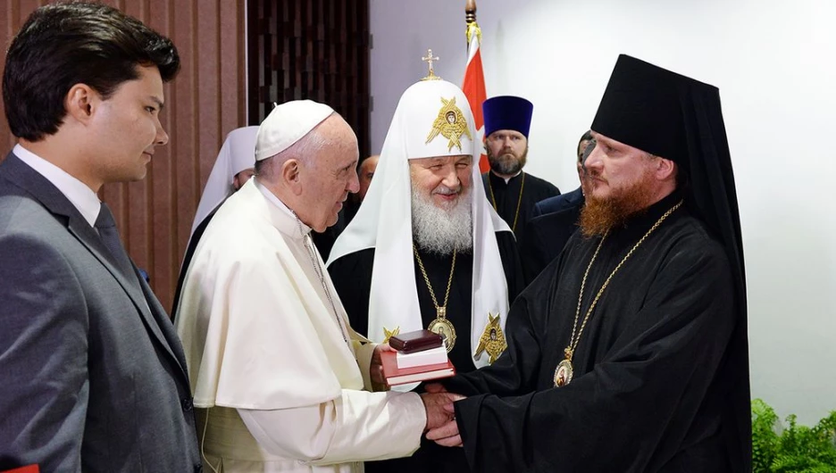 Епископ Горноалтайский и Чемальский Каллистрат принял участие во встрече Патриарха Кирилла с папой Римским.