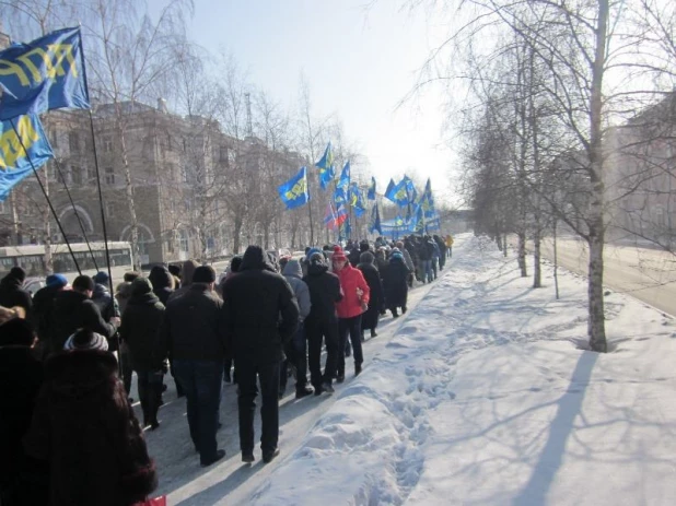 Митинг в День защитников Отечества.