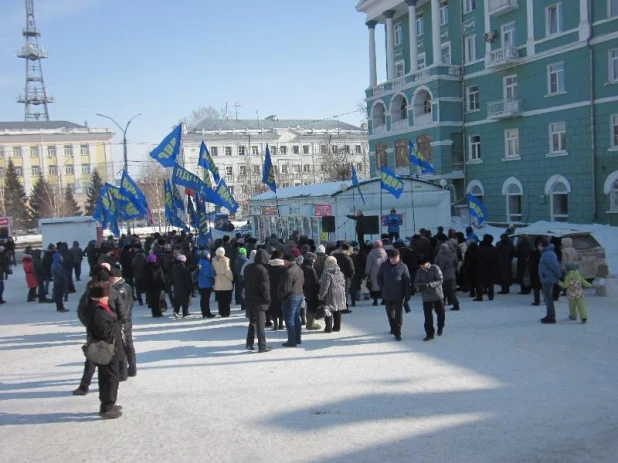 Митинг в День защитников Отечества.