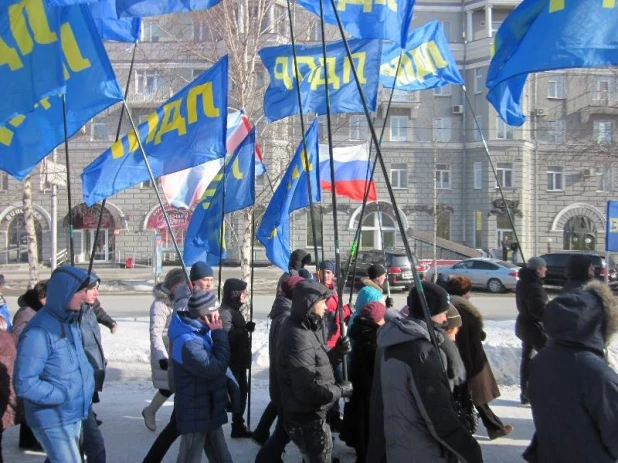 Митинг в День защитников Отечества.