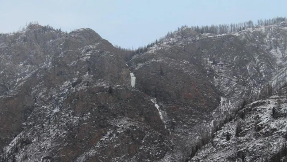 Водо(ледо)пад Кара-Тык (Менка), Горный Алтай.