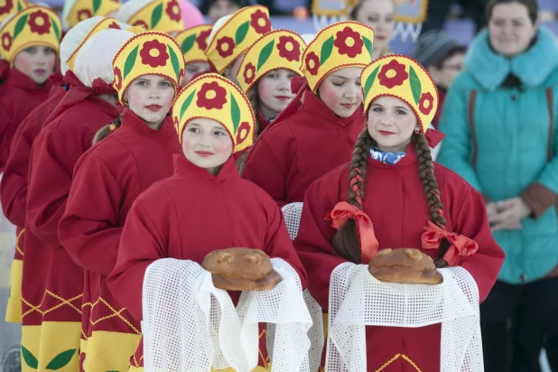 Открытие XXXI зимней олимпиады сельских спортсменов Алтая. 26 февраля 2016 года.