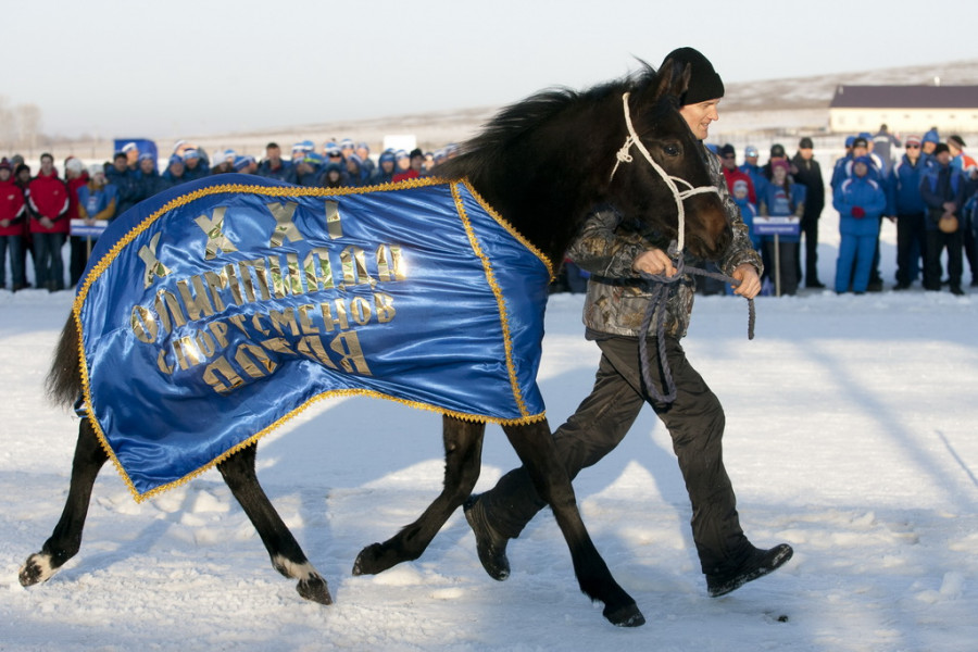 Открытие XXXI зимней олимпиады сельских спортсменов Алтая. 26 февраля 2016 года.