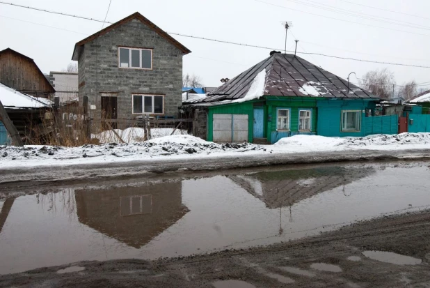 Улица Гоголя в Барнауле 1 марта 2016 года.