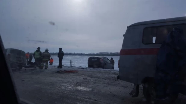 Лобовое ДТП на трассе Барнаул-Алейск.