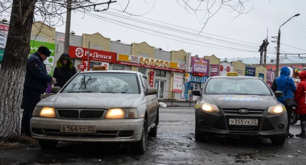 Рейд ГИББД против нелегальных такси в Барнауле