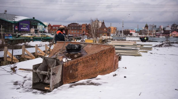 Репортаж со строительства туристического кластера в Барнауле.