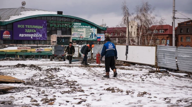 Репортаж со строительства туристического кластера в Барнауле.