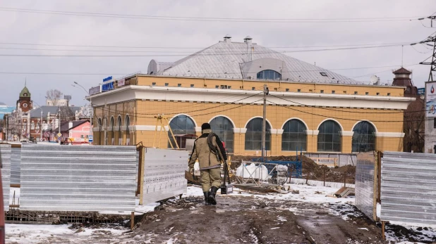 Репортаж со строительства туристического кластера в Барнауле.