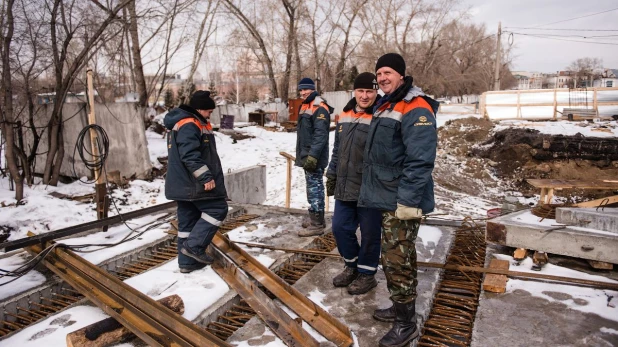 Репортаж со строительства туристического кластера в Барнауле.