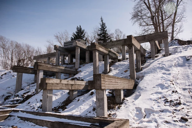 Репортаж со строительства туристического кластера в Барнауле.