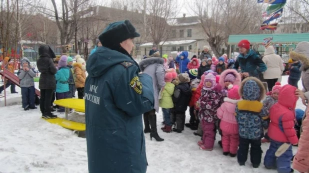 Эвакуация в детском саду.