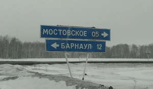 Указатель на деревню Барнаул.
