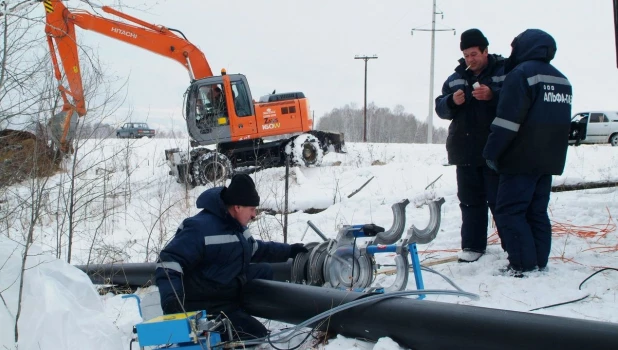 Строительство газопровода.