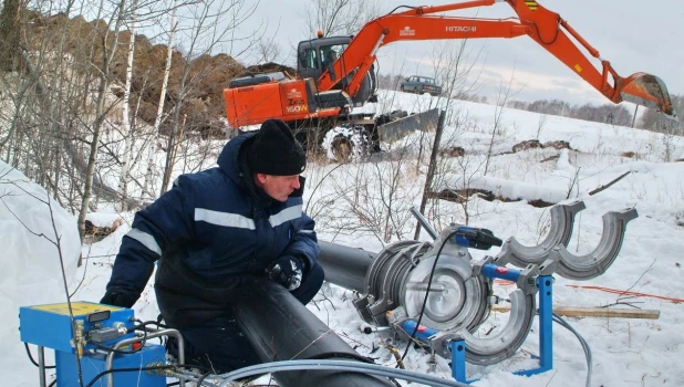 Строительство газопровода.