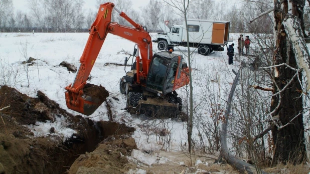 Строительство газопровода.