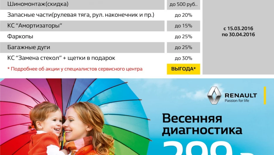 Акции для пользователей портала My Renаult