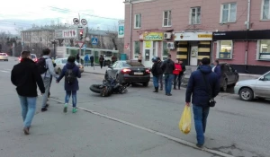 ДТП с участием мотоцикла.