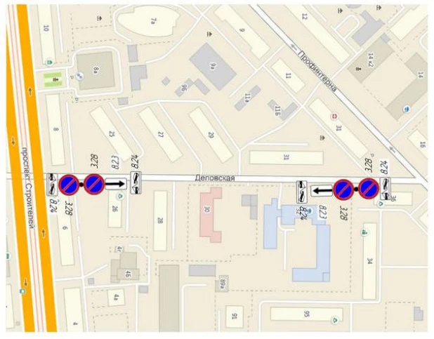 Схема остановки на ул. Деповской.