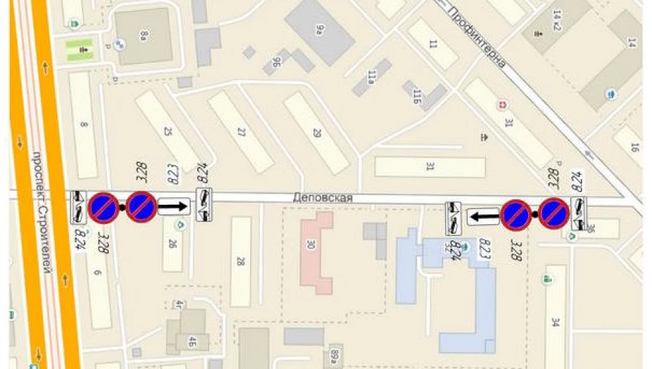 Схема остановки на ул. Деповской.