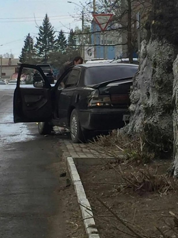 Барнаулец на Camry врезался в дерево.