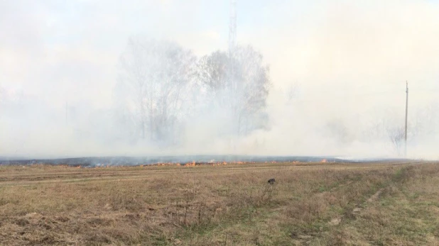 Пожар в поселке Среднесибирском.