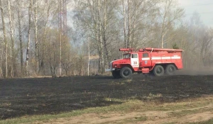 Пожар в поселке Среднесибирском.