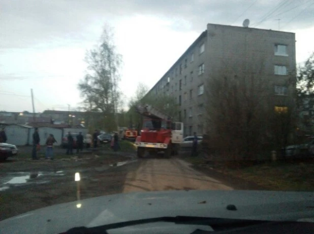 Пожар на ул. Малахова в Барнауле.