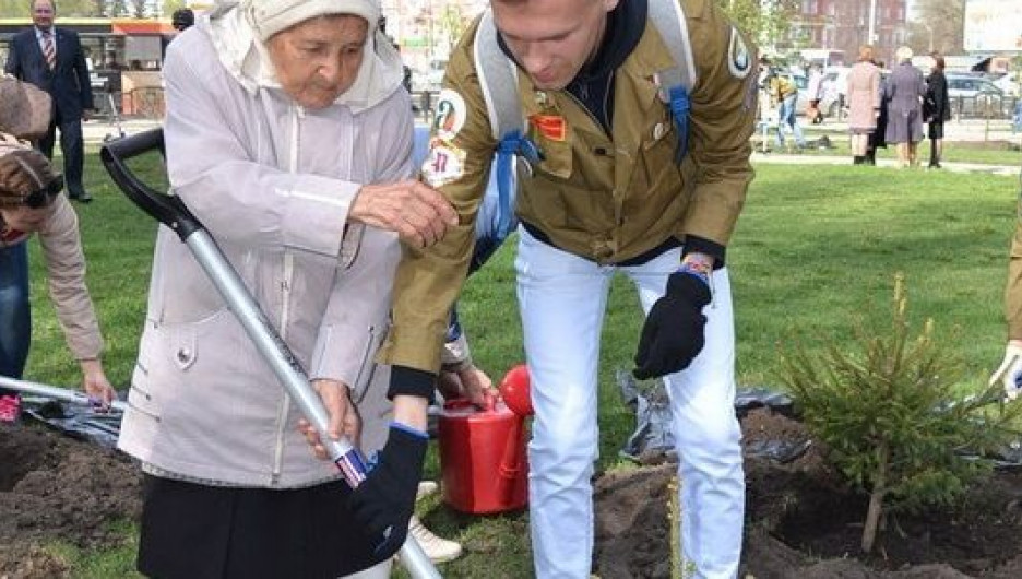 Барнаульские ветераны сажают "Лес Победы".