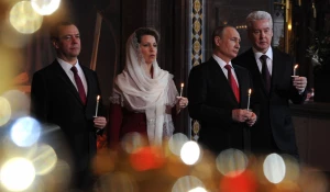 Служба в храме Христа Спасителя.