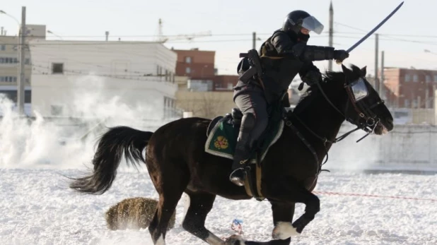 Конная полиция.