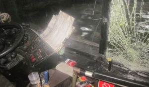 Автобус после инцидента