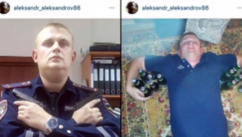 Алтайский полицейский выкладывал пьяные "селфи".