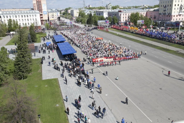 "Бессмертный полк" в Барнауле. 9 мая 2016 года.