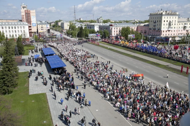 "Бессмертный полк" в Барнауле. 9 мая 2016 года.