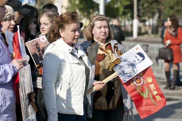 Парад Победы в Барнауле 9 мая 2016 года.