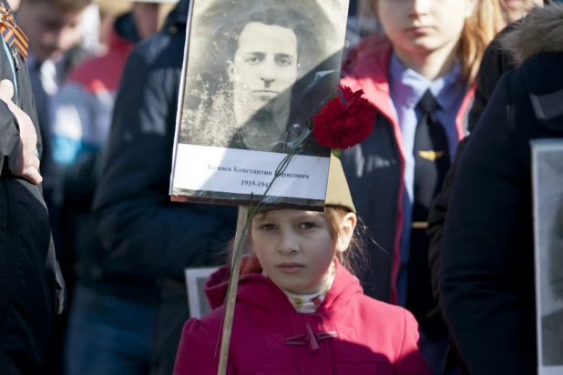 Парад Победы в Барнауле 9 мая 2016 года.