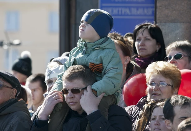 Парад Победы в Барнауле 9 мая 2016 года.